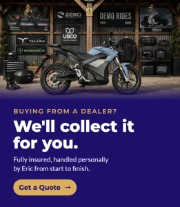 Buying from a dealer? ETS Motorbike Transport will collect your motorcycle for you - get a quote