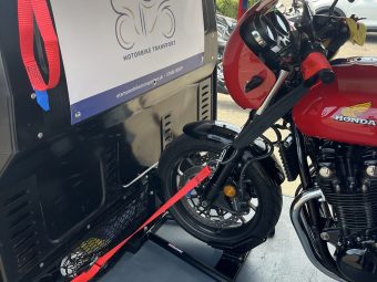 CB1100RS being collected by ETS Motorbike Transport